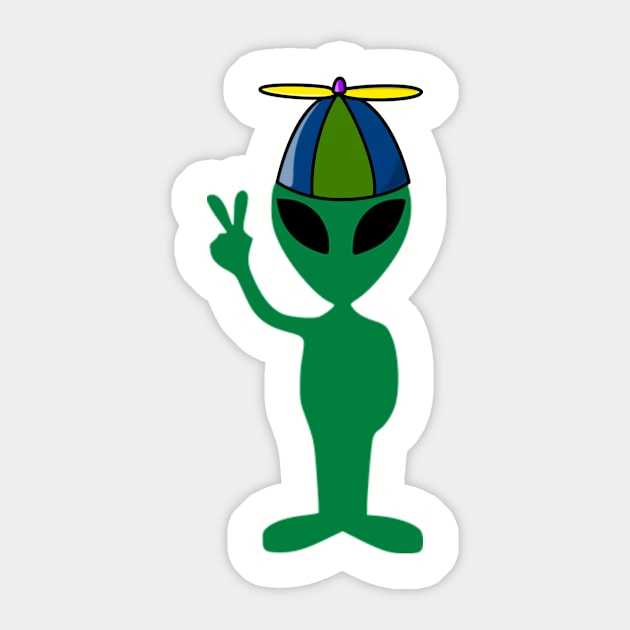 Silly Alien Sticker by MissMorty2